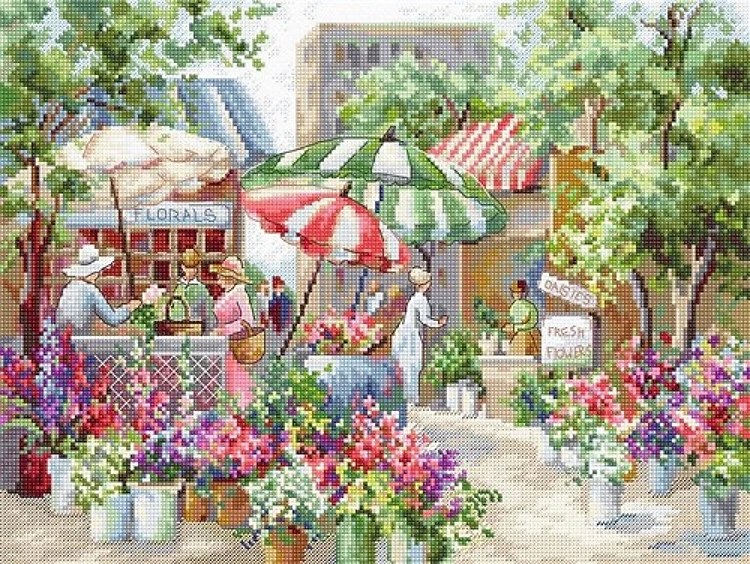 Flower Market Cross Stitch Kit