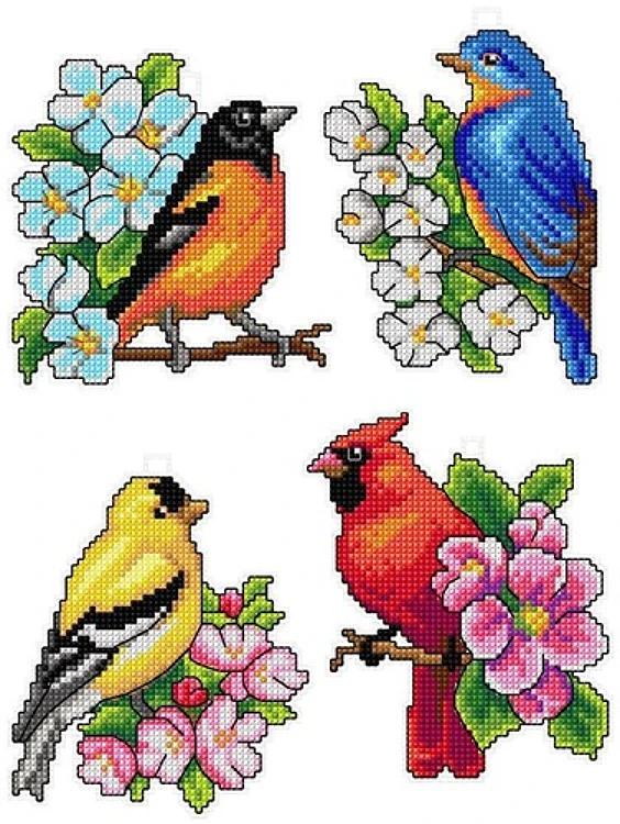 Birds Cross Stitch Kit