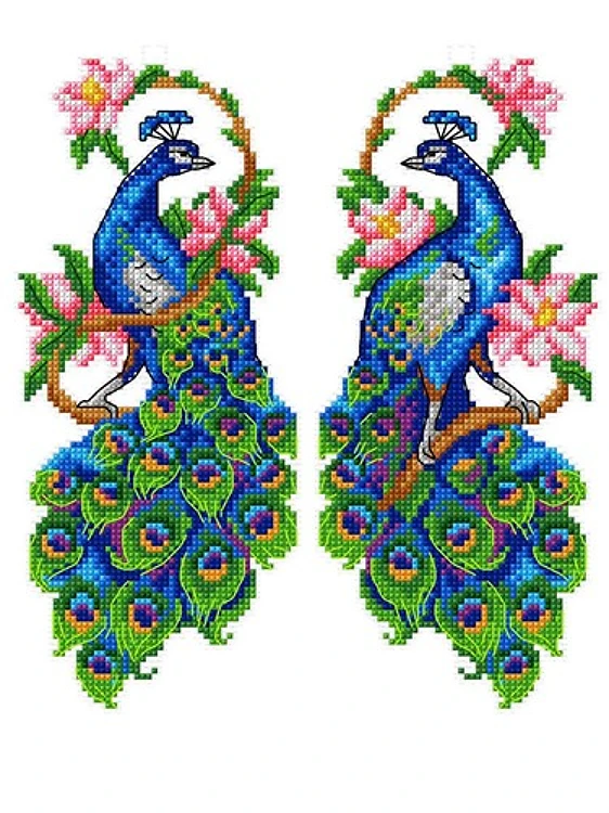 Peacocks Cross Stitch Kit