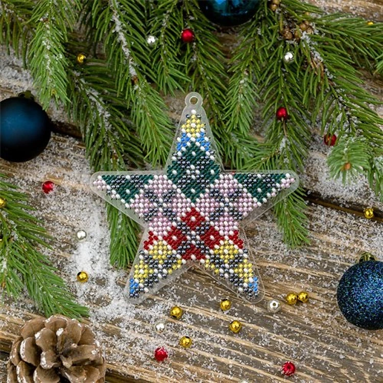 Star Ornament Bead Embroidery Kit