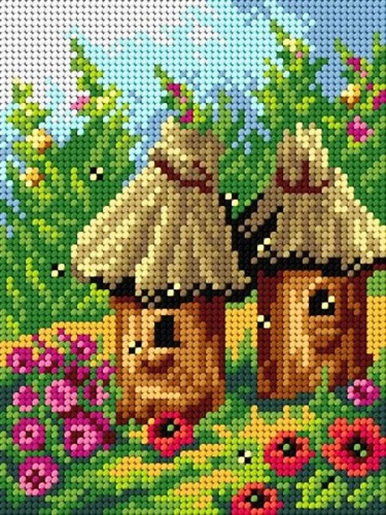 Needlepoint Canvas For Halfstitch W/O Yarn Beehives
