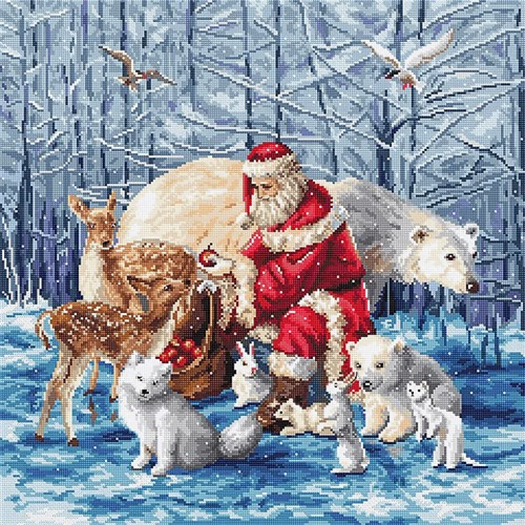 Santa And Friends Cross Stitch Kit