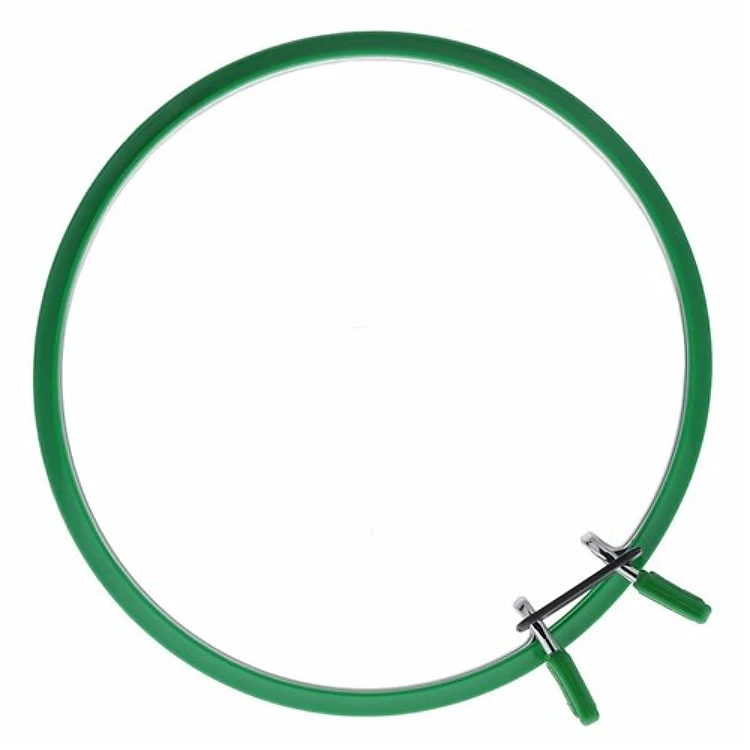 Large Spring Metal Embroidery Hoop Nurge - Deep Green