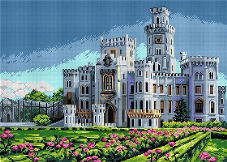 Needlepoint Canvas For Halfstitch W/O Yarn - Hluboka Castle