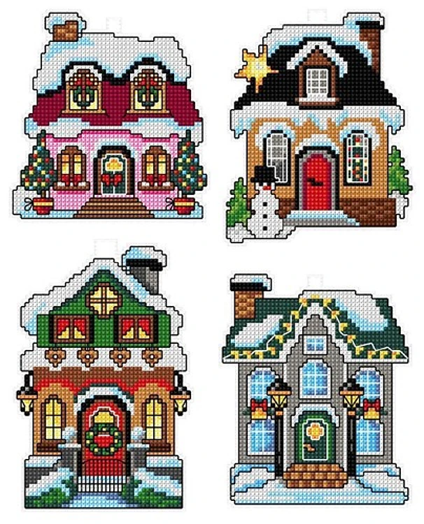 Winter Houses Cross Stitch Kit