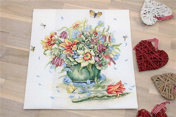 April Bouquet Cross Stitch Kit