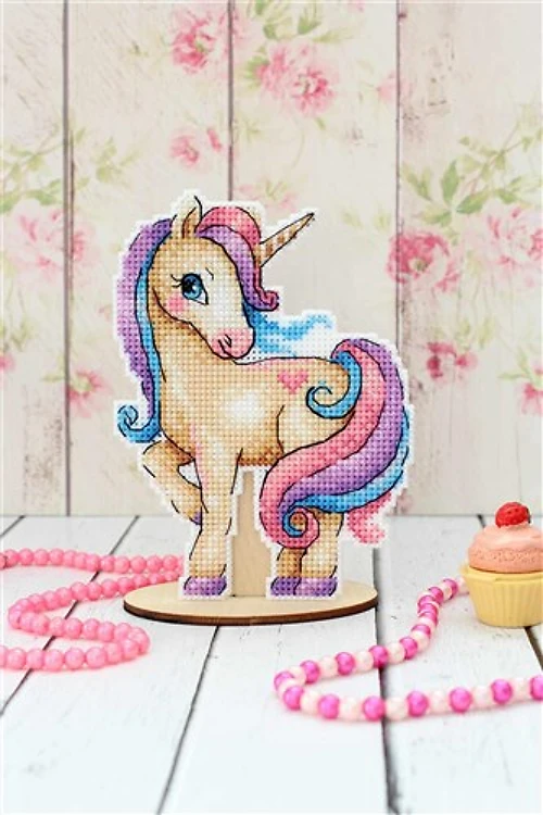 Magic Unicorn Plastic Canvas Cross Stitch Kit