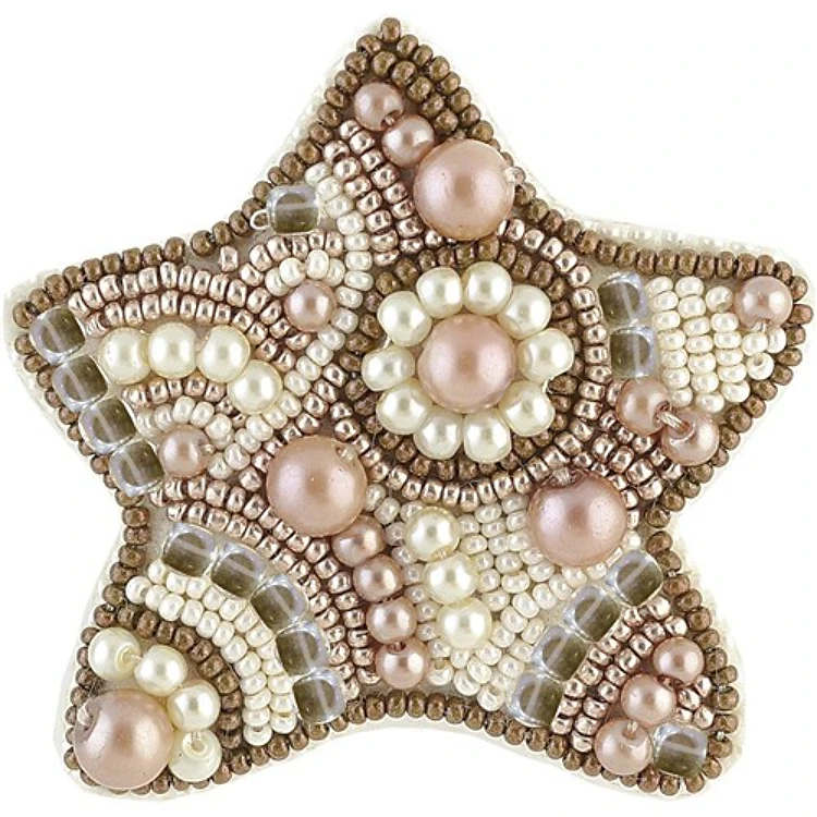 Gingerbread Star Beadwork Brooch Kit