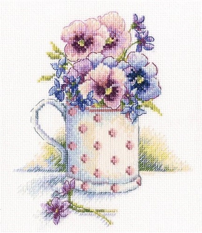 First Violets Cross Stitch Kit