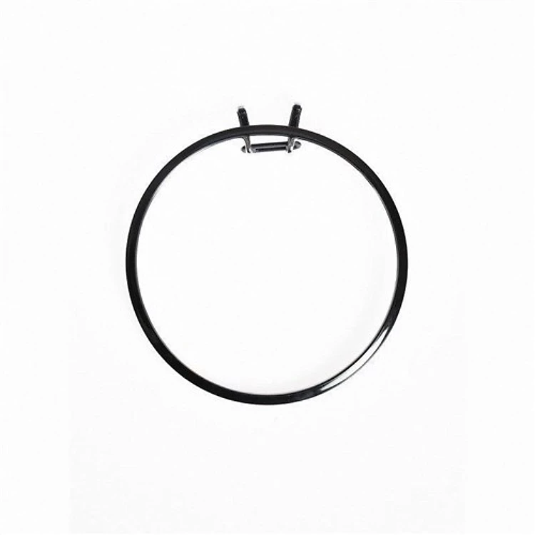 Large Spring Metal Embroidery Hoop Nurge - Deep Black