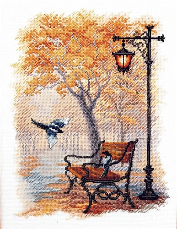 In The Autumn Park Cross Stitch Kit