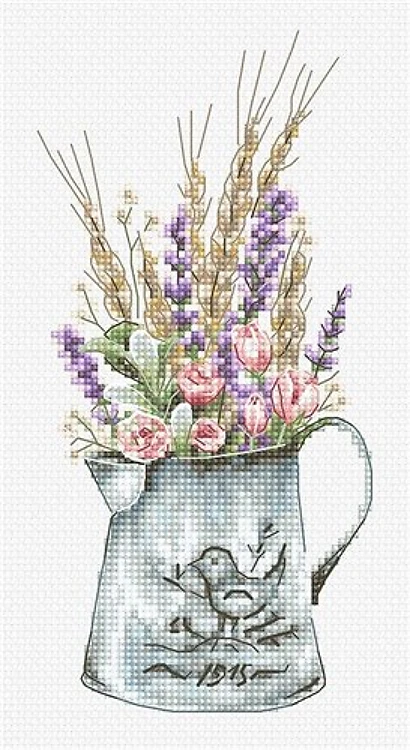 Bouquet With Lavender Cross Stitch Kit