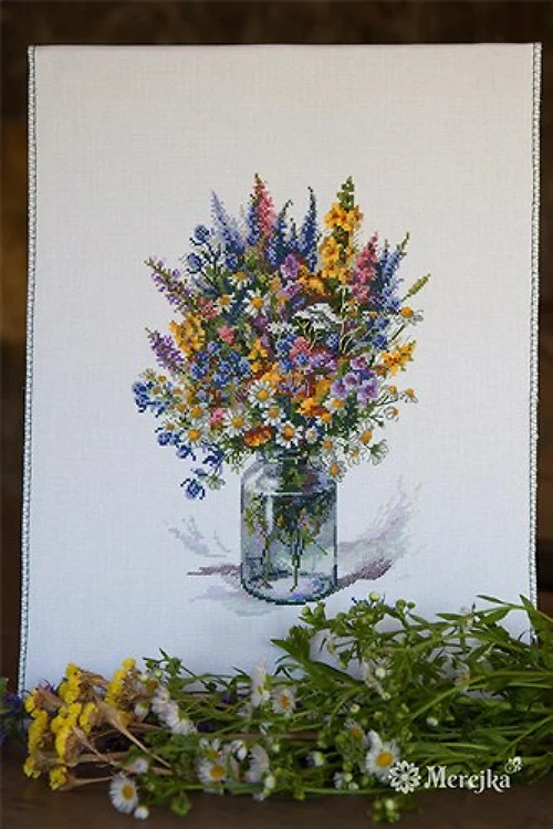 The Thistle Bouquet Cross Stitch Kit