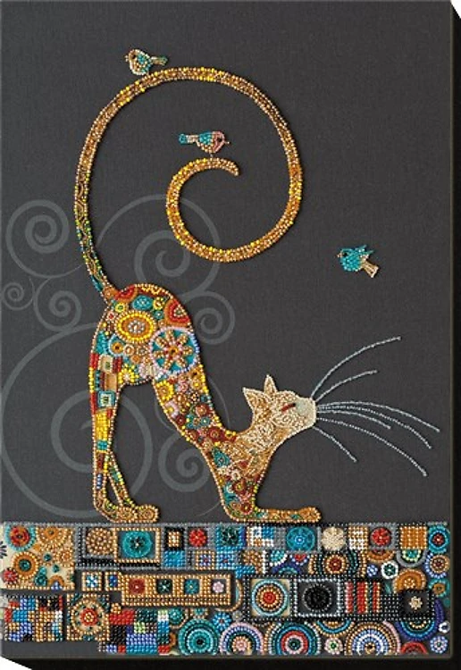 Bead Embroidery Kit - Kitty