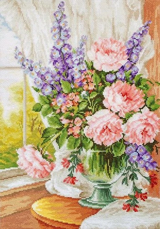 Flowers At The Window Cross Stitch Kit