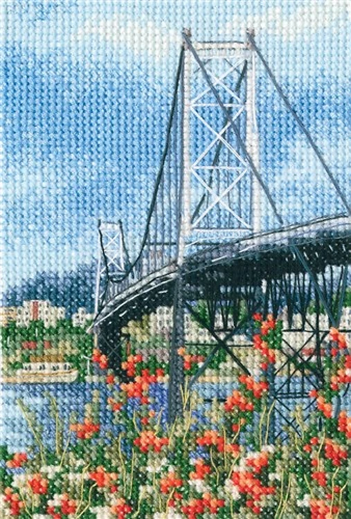Suspension Bridge Hercilio Luz Cross Stitch Kit