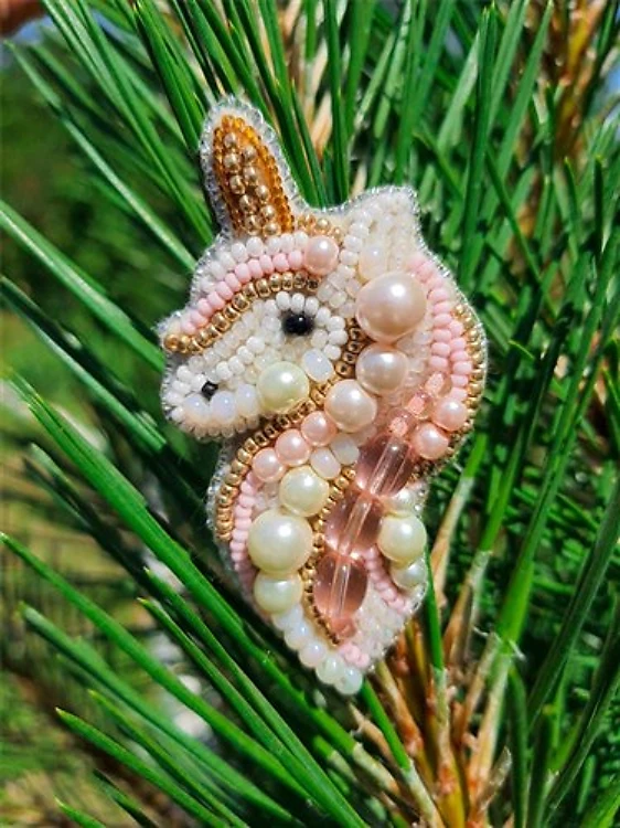 Unicorn Brooch Beadwork Kit
