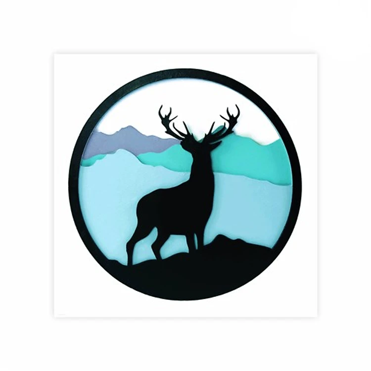 Deer In The Mountains - 3D Painting Set