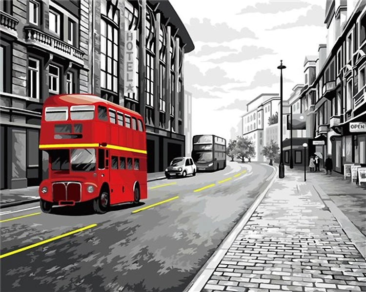 Paint By Numbers Kit - London Bus