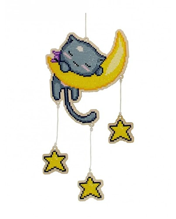 Dreamcatcher - Moon Cat Diamond Painting Kit