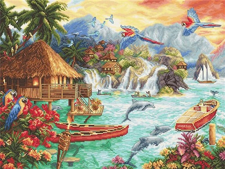 Island Life Cross Stitch Kit