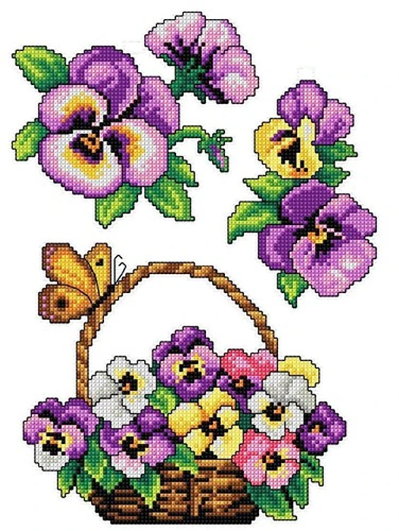 Violas Cross Stitch Kit