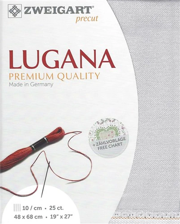 Zweigart Precut Lugana 25 Count - Silvery Moon
