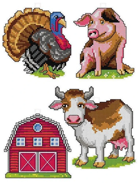 Farm Cross Stitch Kit