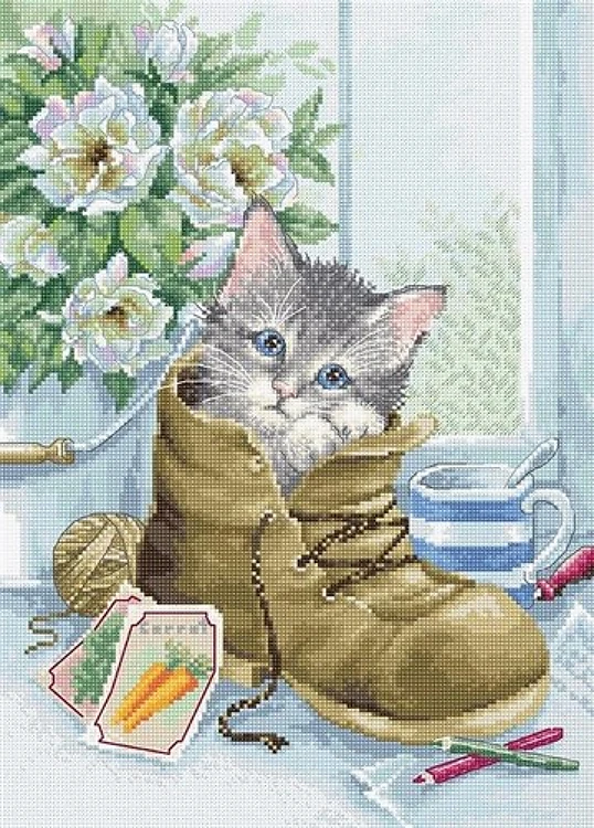 Cute Kitten Cross Stitch Kit