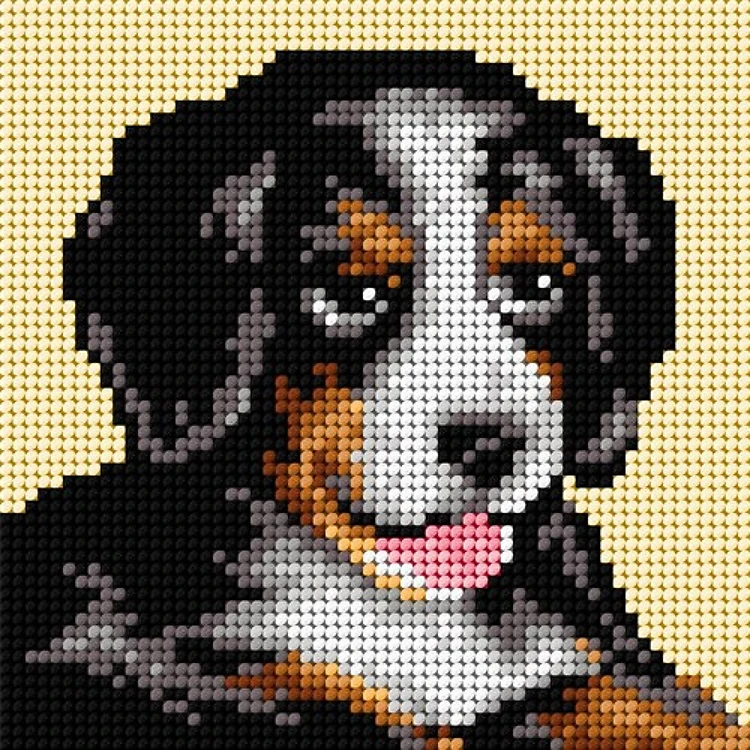 Needlepoint Canvas For Halfstitch W/O Yarn - Bernese Mountain Dog