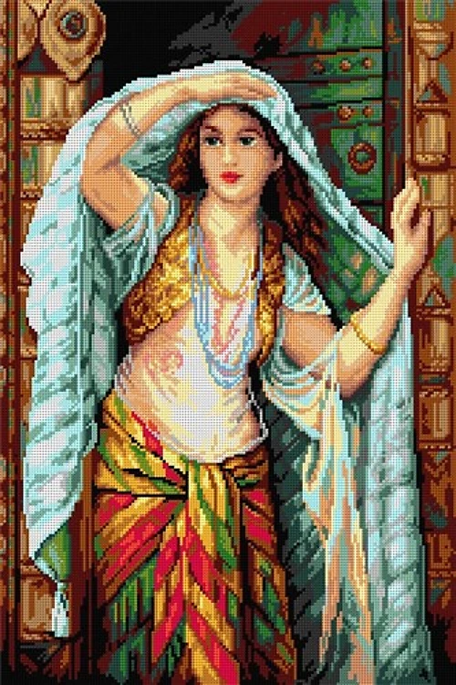 Needlepoint Canvas For Halfstitch W/O Yarn- Lady Of Baghdad