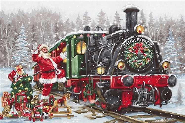 Santa's Express B2397L Counted Cross-Stitch Kit