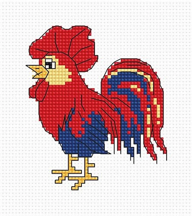 Cock Cross Stitch Kit