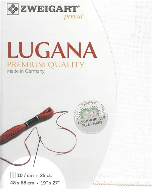 Precut Zweigart Lugana 25 count - Antique White