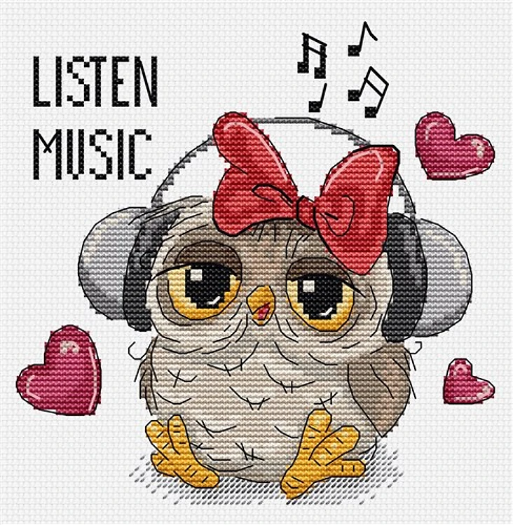 Listen Music Cross Stitch Kit