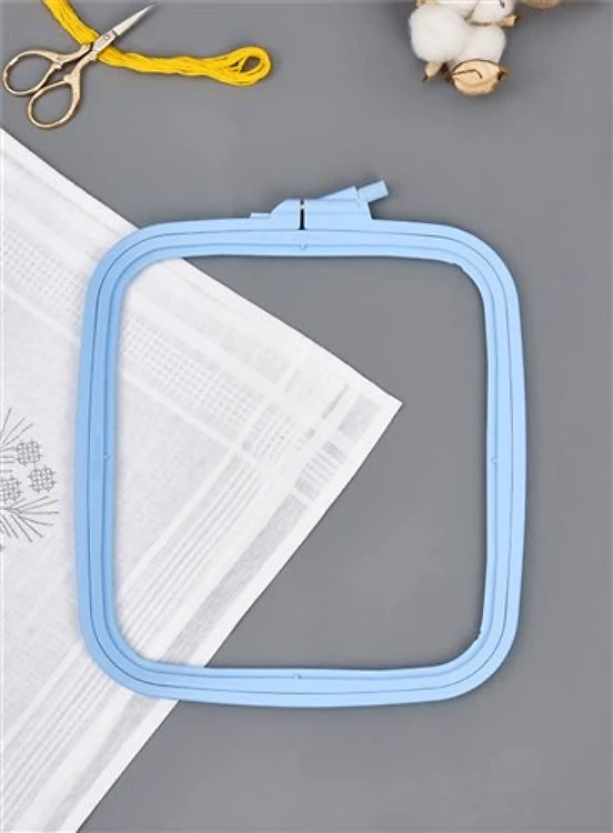 Plastic Square Hoop Nurge - Pastel Blue