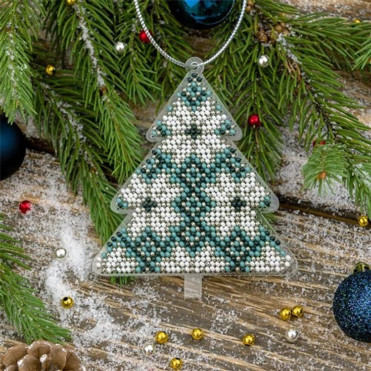 Tree Beadwork Kit On Plastic Base