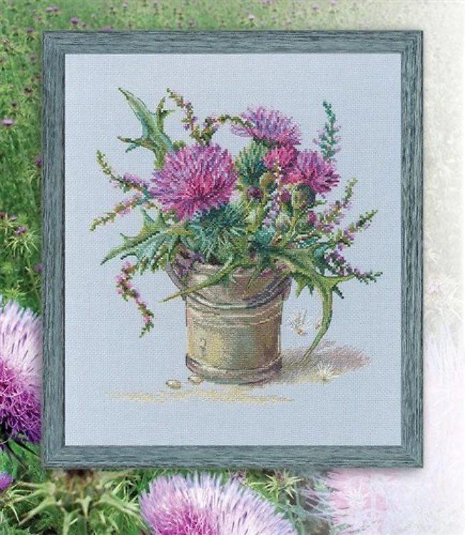Scottish Thistle Cross Stitch Kit