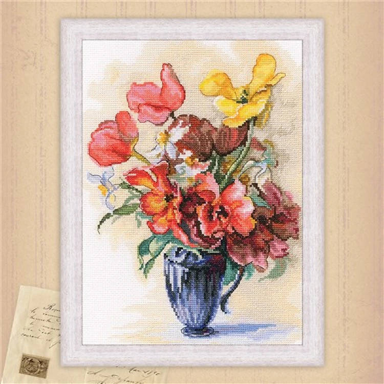 Tulips And Daffodils Cross Stitch Kit