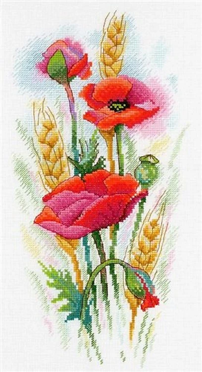 Poppy Charm Cross Stitch Kit