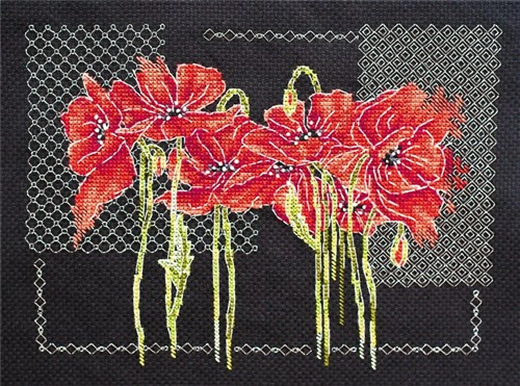Poppies Cross Stitch Kit