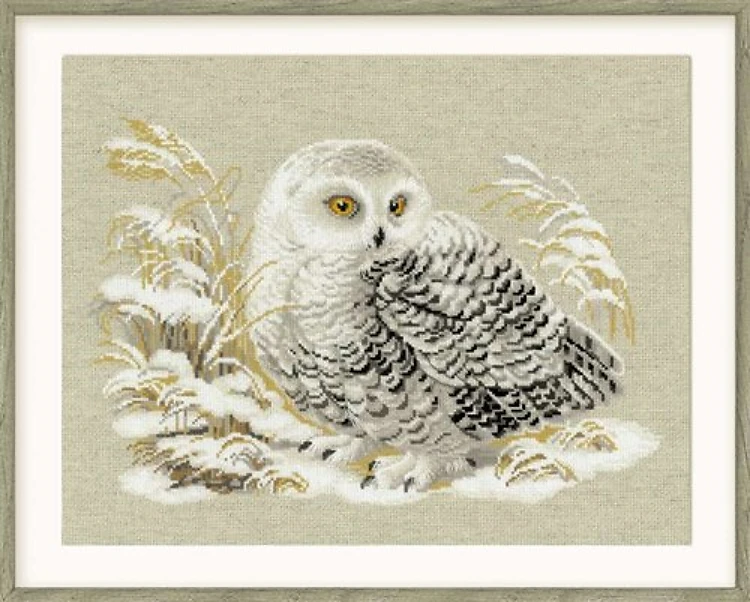 White Owl Cross Stitch Kit