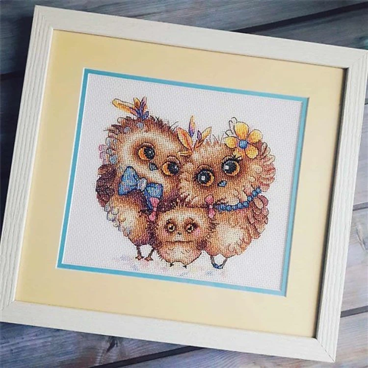 Bird Family Cross Stitch Kit