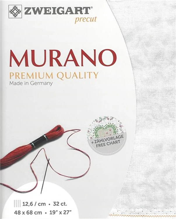 Precut Zweigart Murano Vintage 32 count - Marble/Stormy Clouds