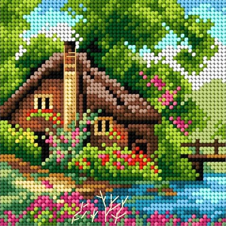 Needlepoint Canvas For Halfstitch W/O Yarn - Spring