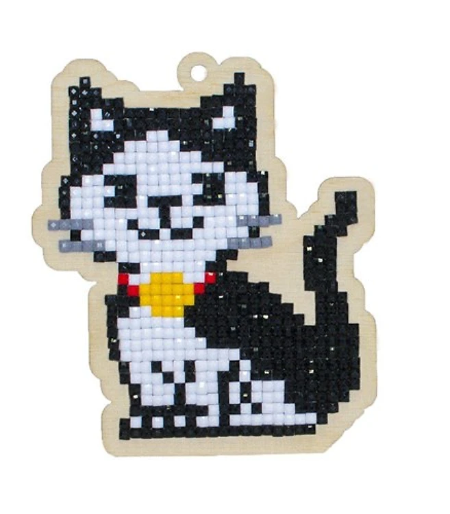 Cat Oscar Diamond Painting On Plywood Kit