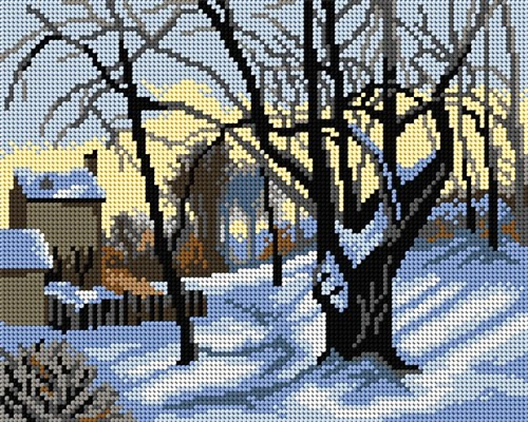 Needlepoint Canvas For Halfstitch W/O Yarn - Louveciennes