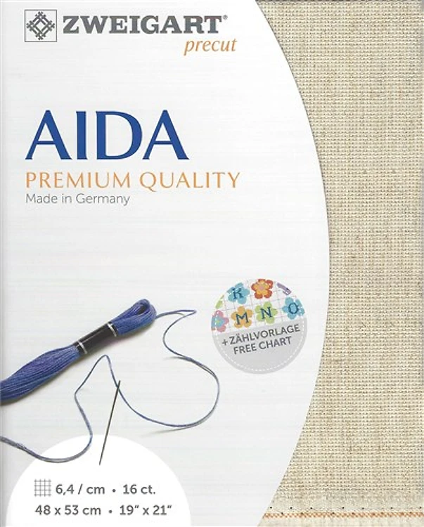 Zweigart Precut Rustico-Aida 16 Count Wheat