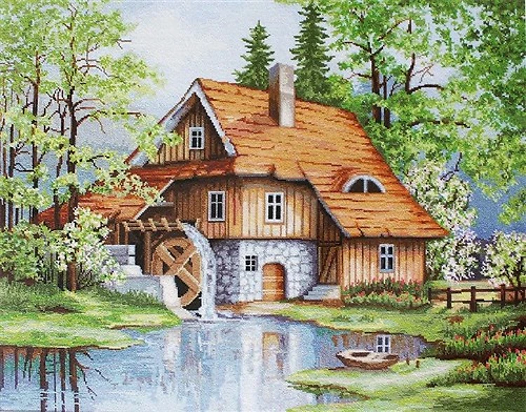 Spring Landscape Cross Stitch Kit
