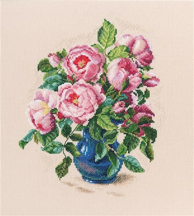 Tender Rose Buds Cross Stitch Kit